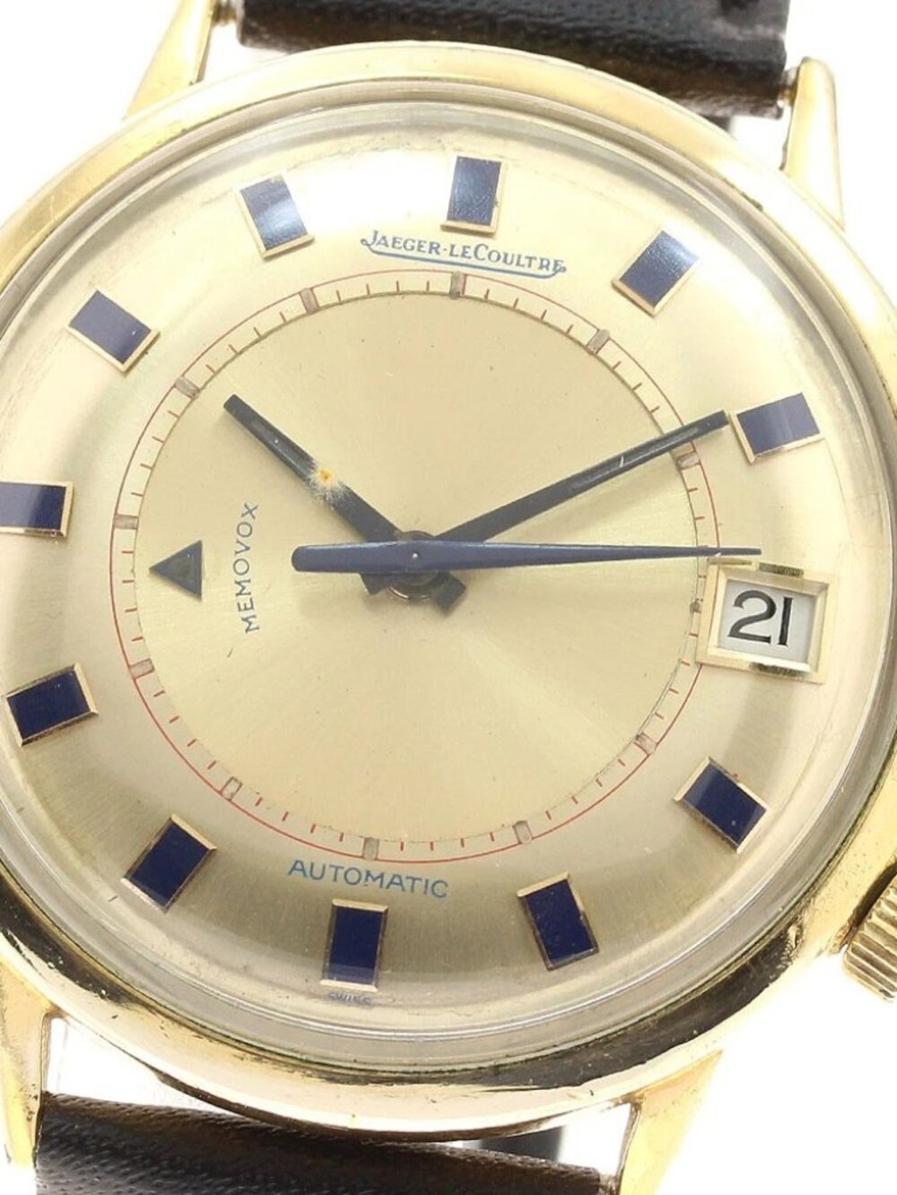 JAEGER-LECOULTRE Memo box Alarm date Gold Dial Automatic Men's Watch_944964